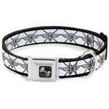 Dog Bone Seatbelt Buckle Collar - BD Monogram2 White/Black - Buckle-Down - Flyclothing LLC