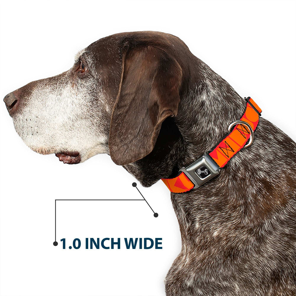 Dog Bone Seatbelt Buckle Collar - BUCKLE-DOWN Shapes Red/Orange - Buckle-Down - Flyclothing LLC