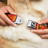 Dog Bone Seatbelt Buckle Collar - BUCKLE-DOWN Shapes Red/Orange - Buckle-Down - Flyclothing LLC