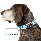 Dog Bone Seatbelt Buckle Collar - BUCKLE-DOWN Shapes Turquoise/White - Buckle-Down - Flyclothing LLC