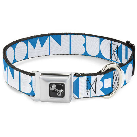 Dog Bone Seatbelt Buckle Collar - BUCKLE-DOWN Shapes Turquoise/White - Buckle-Down - Flyclothing LLC