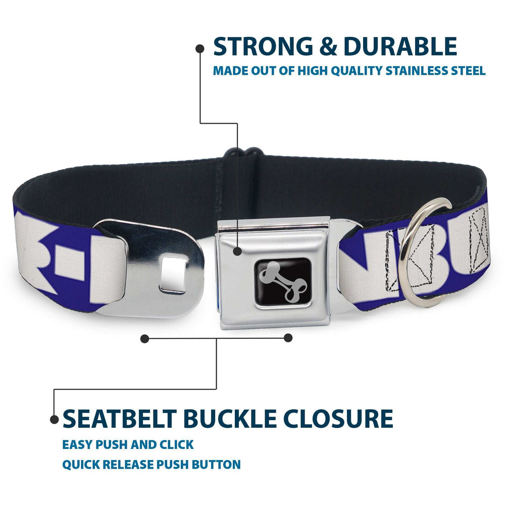 Dog Bone Seatbelt Buckle Collar - BUCKLE-DOWN Shapes Blue/White - Buckle-Down - Flyclothing LLC