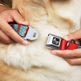 Dog Bone Seatbelt Buckle Collar - BUCKLE-DOWN Shapes Red/Dot Turquoise/White - Buckle-Down - Flyclothing LLC