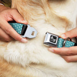 Dog Bone Seatbelt Buckle Collar - BUCKLE-DOWN Shapes Dot Turquoise/White/Black - Buckle-Down - Flyclothing LLC