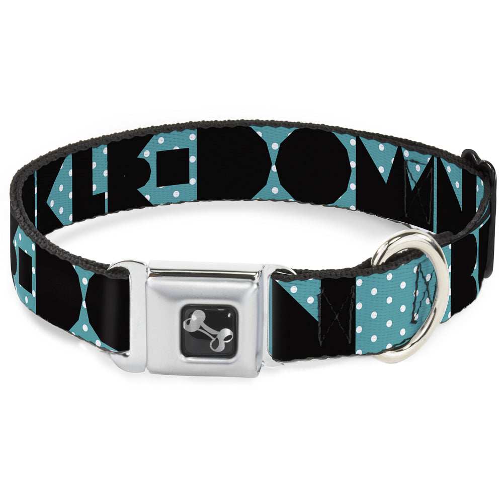 Dog Bone Seatbelt Buckle Collar - BUCKLE-DOWN Shapes Dot Turquoise/White/Black - Buckle-Down - Flyclothing LLC