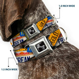 Dog Bone Seatbelt Buckle Collar - Cali License Plates Stacked - Buckle-Down - Flyclothing LLC