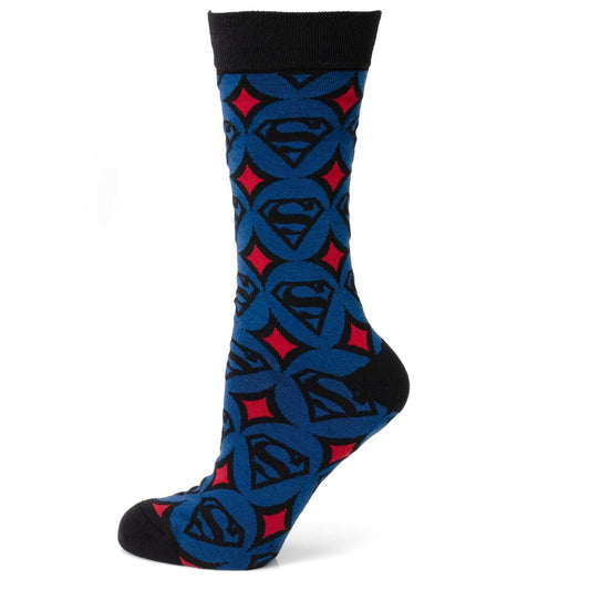 DC Superman Circle Motif Blue Men's Socks - Cufflinks.com - Flyclothing LLC