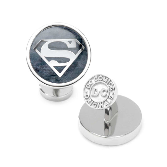 DC Superman Navy Gemstone Cufflinks - Cufflinks.com - Flyclothing LLC