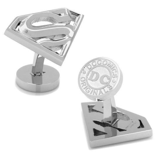 DC Superman Stainless Steel Cufflinks - Cufflinks.com - Flyclothing LLC
