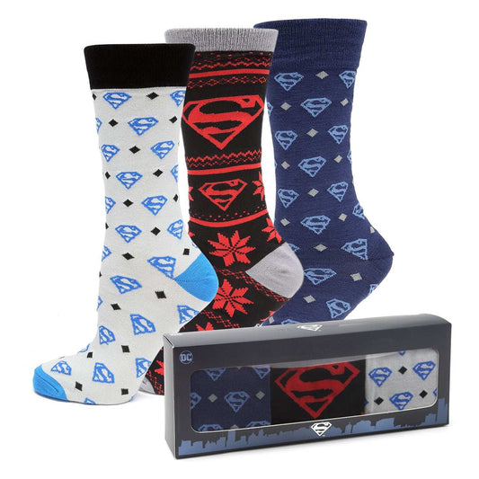 DC Superman 3 Pair Sock Gift Set - Cufflinks.com - Flyclothing LLC