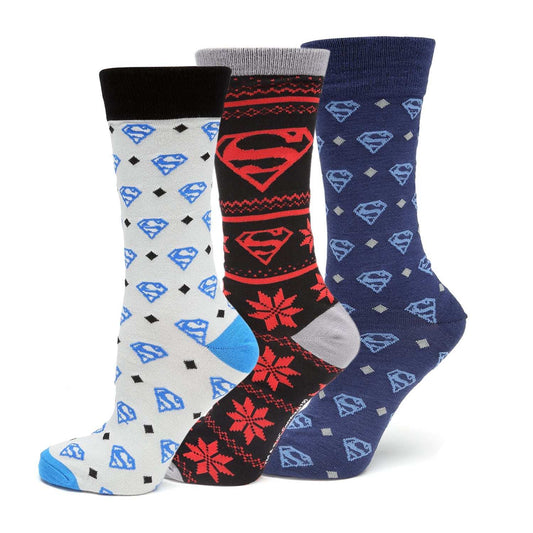 DC Superman 3 Pair Sock Gift Set - Cufflinks.com - Flyclothing LLC