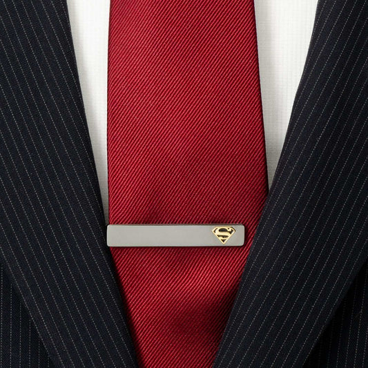 DC Superman Black and Gold Tie Clip - Cufflinks.com - Flyclothing LLC