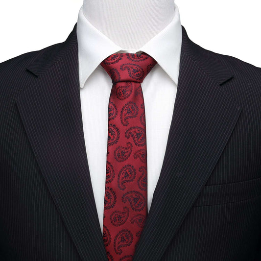 DC Batman Red Paisley Tie - Cufflinks.com - Flyclothing LLC