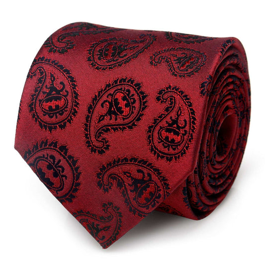 DC Batman Red Paisley Tie - Cufflinks.com - Flyclothing LLC