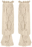 Daisy Corsets Beige Sheer Lace Smocked Sleeves - Daisy Corsets - Flyclothing LLC