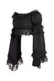 Daisy Corsets Black Smocked Flare Sleeve Peasant Top - Daisy Corsets - Flyclothing LLC