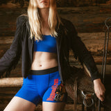 The Jackson | Blue Cowboy Shinesty x Diamond Cross Ranch Women’s Boxers - Shinesty - Flyclothing LLC