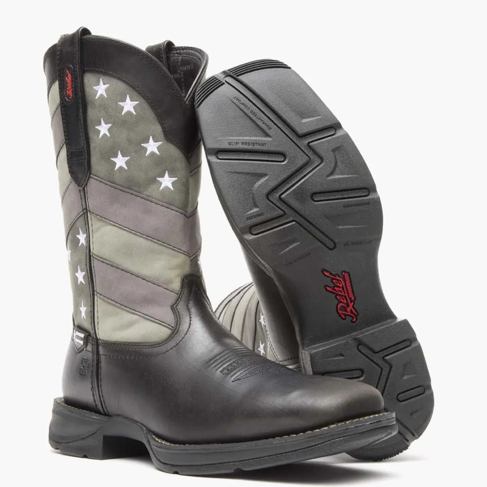 Rebel by Durango® Faded Black Flag Western Boot - Durango - Flyclothing LLC