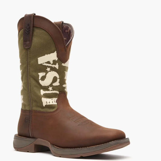 Rebel by Durango® Army Green USA Print Western Boot - Durango - Flyclothing LLC