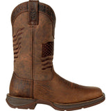 Rebel™ by Durango Brown Distressed Flag Embroidery Western Boot - Durango - Flyclothing LLC