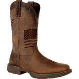 Rebel™ by Durango Brown Distressed Flag Embroidery Western Boot - Durango - Flyclothing LLC