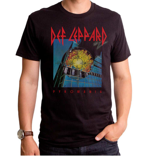 Def Leppard Pyromania Mens Black Shirt - Def Leppard - Flyclothing LLC