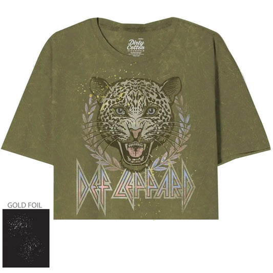 Def Leppard Leppard Hood Oversize Crop Top - Def Leppard - Flyclothing LLC