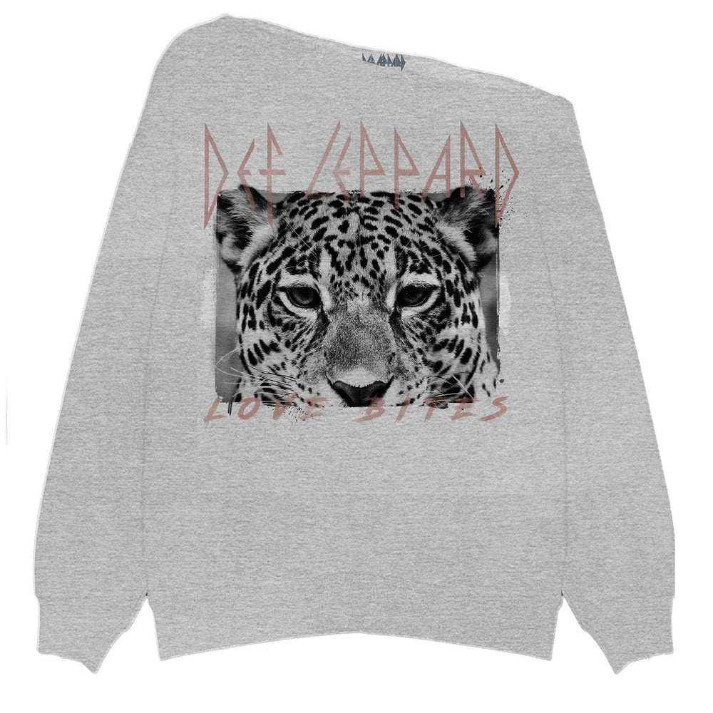 Def Leppard Love Bites Off The Shoulder Sweatshirt - Def Leppard - Flyclothing LLC