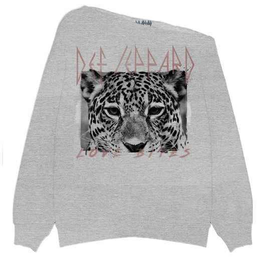 Def Leppard Love Bites Off The Shoulder Sweatshirt - Def Leppard - Flyclothing LLC