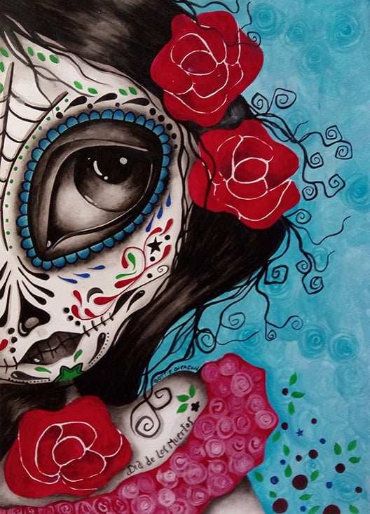 Black Market Art Company Dia De Los Muertos Girl Print - Black Market Art Company - Flyclothing LLC
