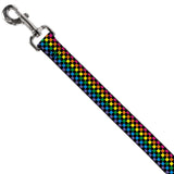 Dog Leash - Checker Black/Neon Rainbow - Buckle-Down - Flyclothing LLC