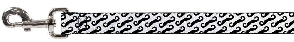 Dog Leash - Diagonal Handlebar Mustaches White/Black - Buckle-Down - Flyclothing LLC