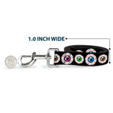 Dog Leash - Eyeballs Black/Multi Color - Buckle-Down - Flyclothing LLC