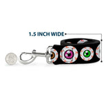 Dog Leash - Eyeballs Black/Multi Color - Buckle-Down - Flyclothing LLC