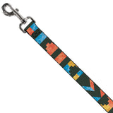 Dog Leash - Geometric8 Charcoal/Orange/Gold/Blue - Buckle-Down - Flyclothing LLC