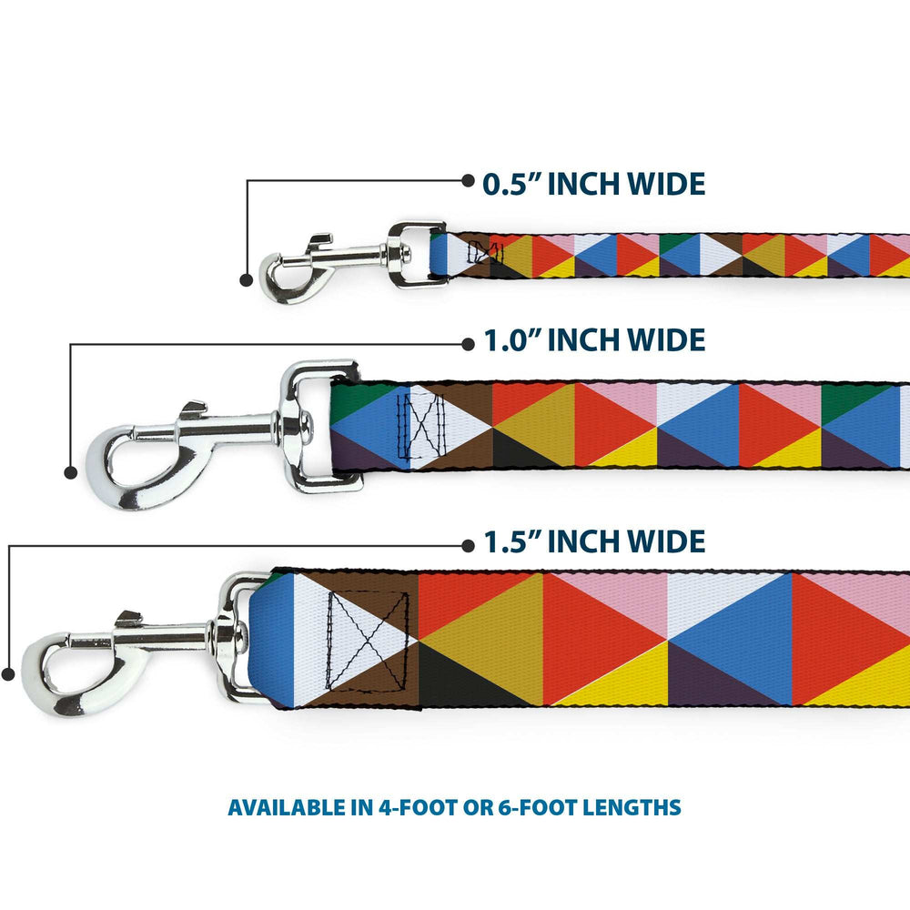 Dog Leash - Geometric Triangle Blocks Multi Color - Buckle-Down - Flyclothing LLC