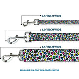 Dog Leash - Leopard White/Multi Color - Buckle-Down - Flyclothing LLC