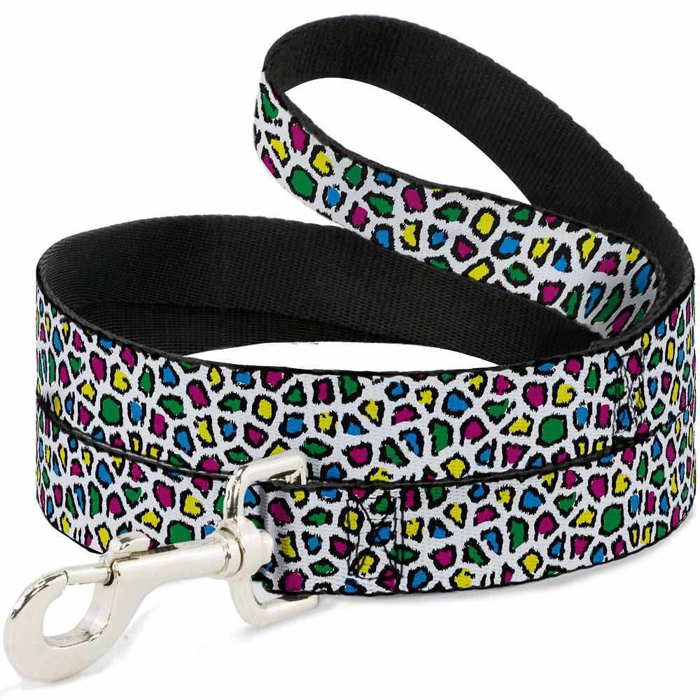 Dog Leash - Leopard White/Multi Color - Buckle-Down - Flyclothing LLC