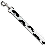 Dog Leash - Mustaches White/Black - Buckle-Down - Flyclothing LLC