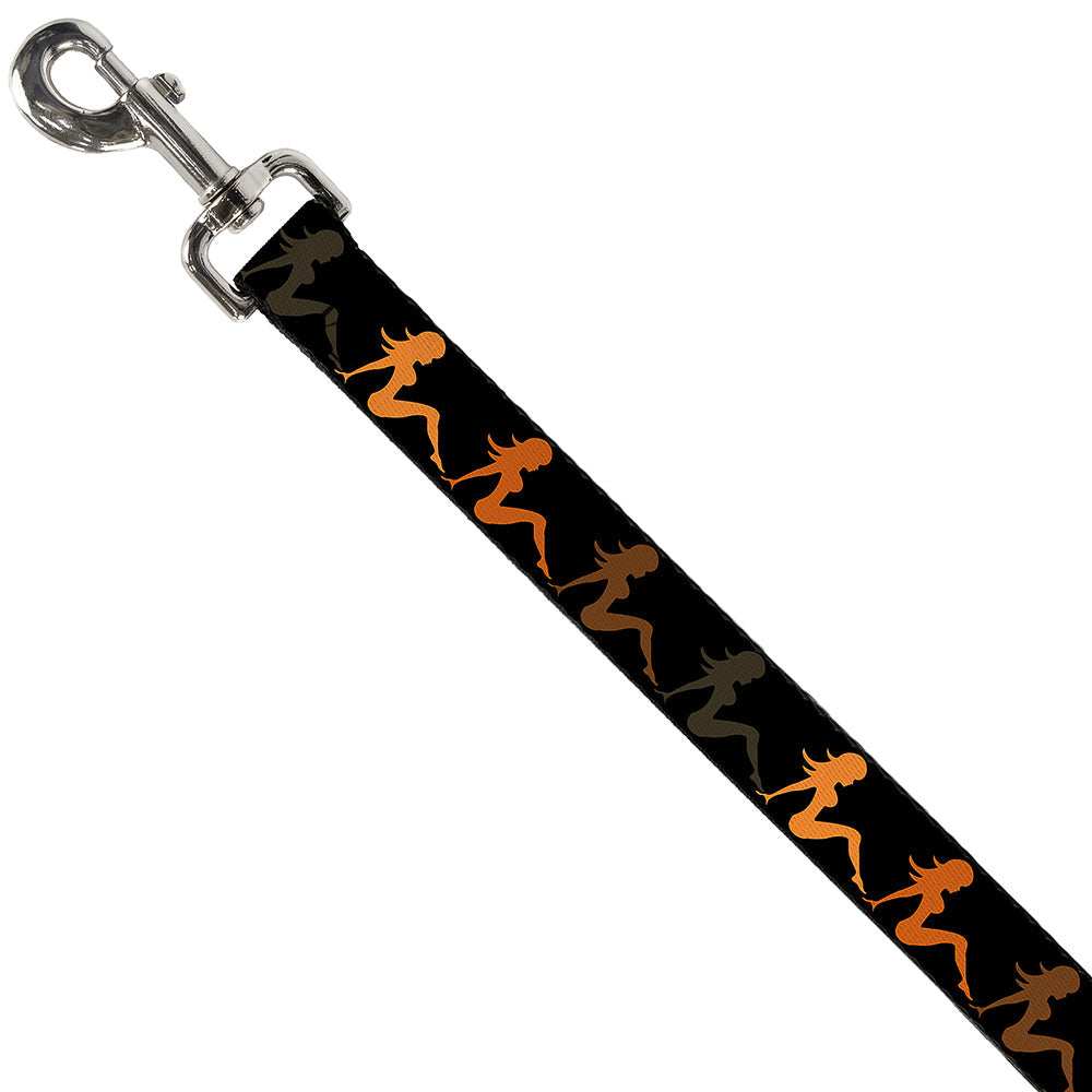Dog Leash - Mud Flap Girl Repeat Black/Orange Fade - Buckle-Down - Flyclothing LLC
