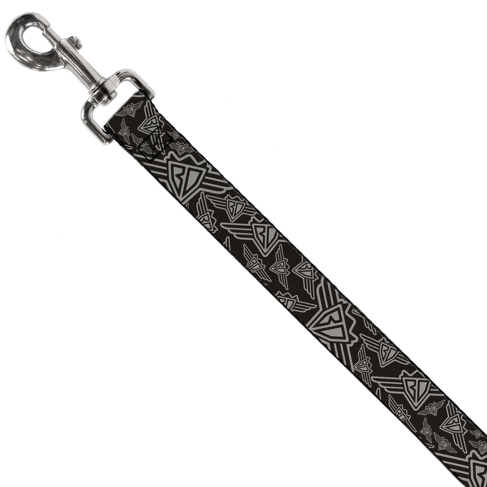 Dog Leash - BD Logo Scattered Black/Gray - Buckle-Down - Flyclothing LLC