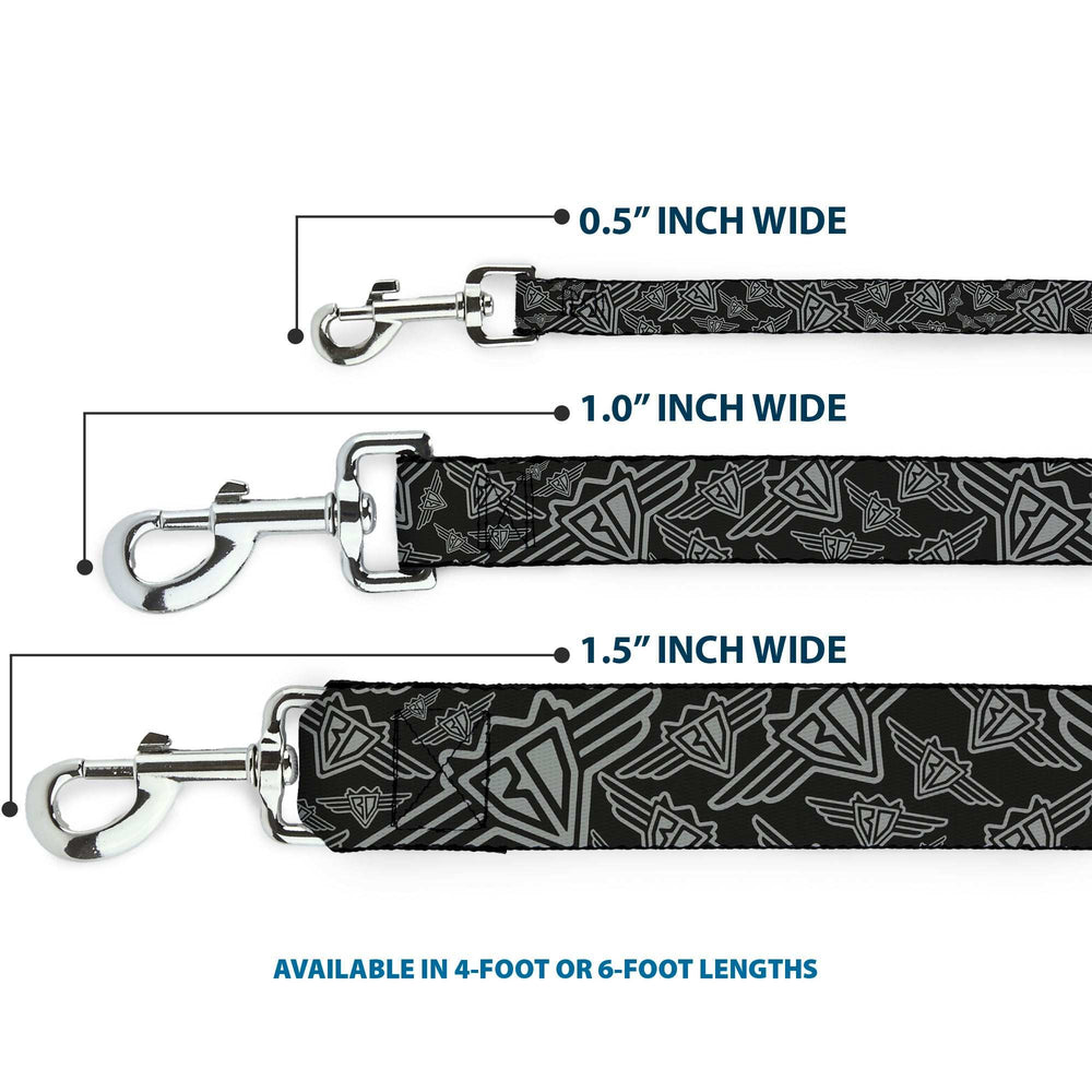 Dog Leash - BD Logo Scattered Black/Gray - Buckle-Down - Flyclothing LLC
