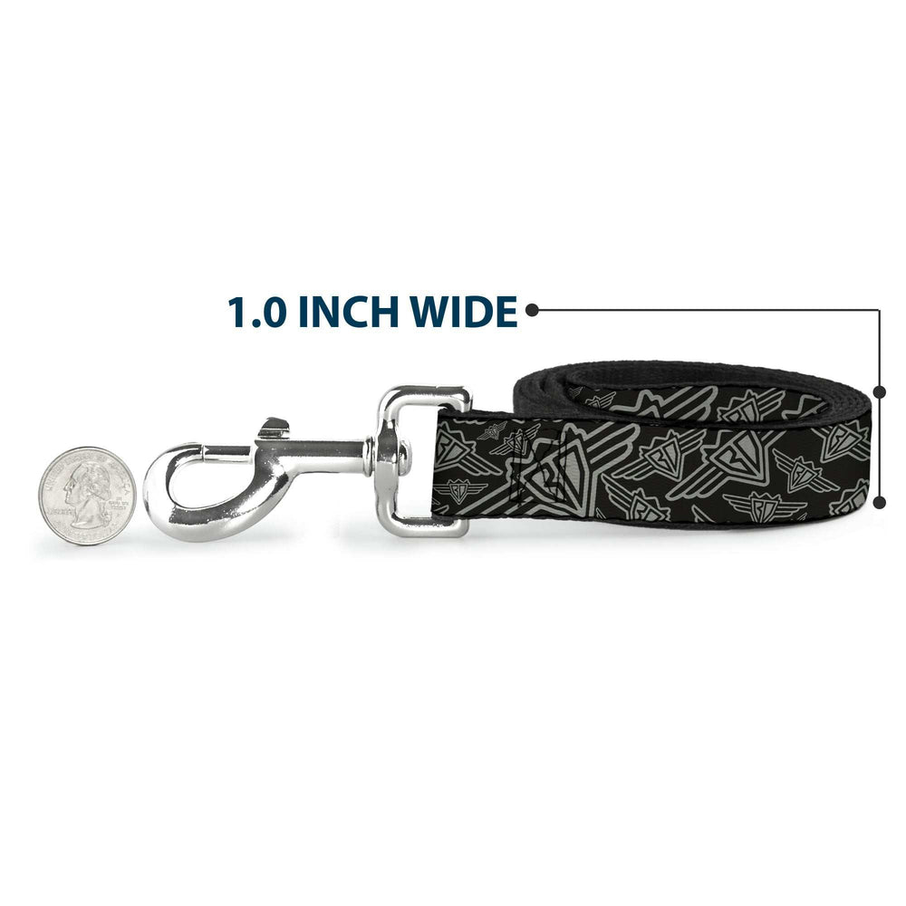 Dog Leash - BD Logo Scattered Black/Gray - Buckle-Down - Flyclothing LLC
