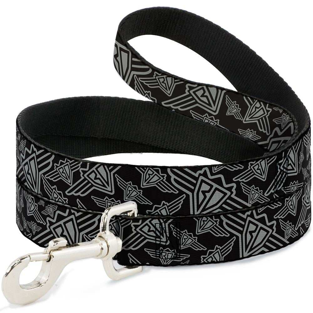 Dog Leash - BD Logo Scattered Black/Gray - Buckle-Down - Flyclothing LLC