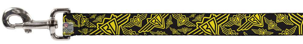 Dog Leash - BD Logo Scattered Black/Yellow - Buckle-Down - Flyclothing LLC