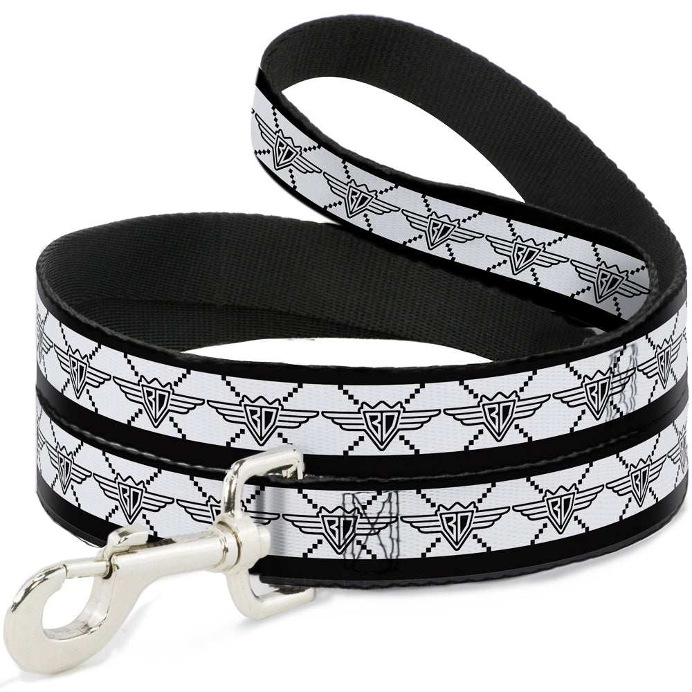 Dog Leash - BD Monogram2 White/Black - Buckle-Down - Flyclothing LLC