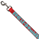 Dog Leash - BUCKLE-DOWN Shapes Red/Dot Turquoise/White - Buckle-Down - Flyclothing LLC