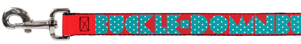 Dog Leash - BUCKLE-DOWN Shapes Red/Dot Turquoise/White - Buckle-Down - Flyclothing LLC