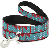 Dog Leash - BUCKLE-DOWN Shapes Red/Dot Turquoise/White - Buckle-Down - Flyclothing LLC