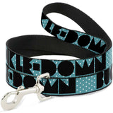 Dog Leash - BUCKLE-DOWN Shapes Dot Turquoise/White/Black - Buckle-Down - Flyclothing LLC